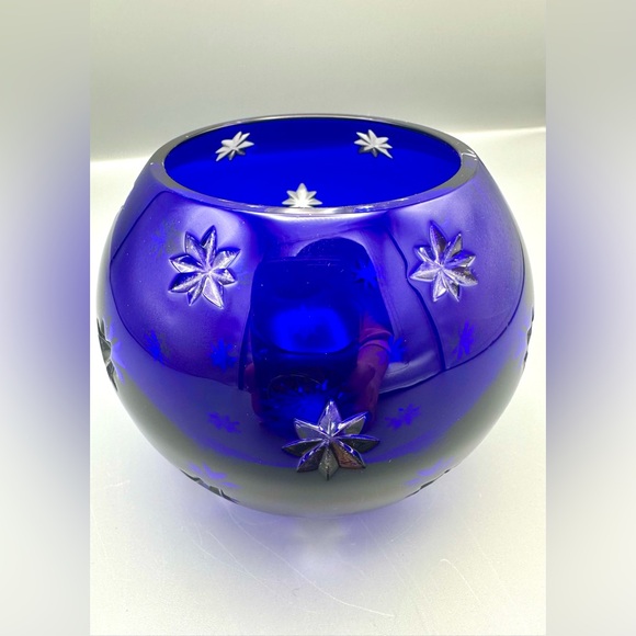 Fabergé Cobalt Blue Crystal Votive Candle Holder - Picture 7 of 8